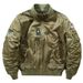 Men's Flight Jacket - Oversized Tactical Bomber Jacket With Stand Collar Embroidered Baseball Style Waterproof & Windproof (Khaki, Black, Army Green)_voghion.com