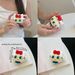 Red Bow Big Eyes Cat Silicone Headphone Protective Cover For AirPods 1 2 3 4 Pro Pro2_voghion.com