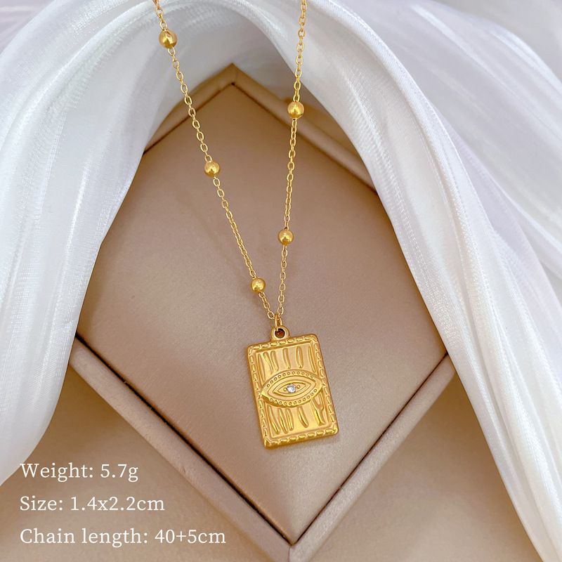 【Aço de titânio de corpo inteiro】 Colar feminino de ouro verdadeiro com personalidade fria e extremamente simples, fornalha eólica_voghion.com