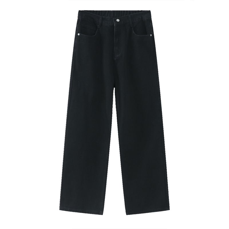 Männer Kleedung Männer loose elastesche Taille Riichtaus Schnëtt Casual Jeans Fir Männer_voghion.com