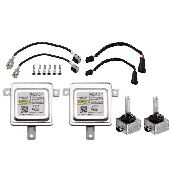 2x Module de contrôle d'éclairage HID pour ballast et ampoule au xénon Audi VW 8K0941597E_voghion.com