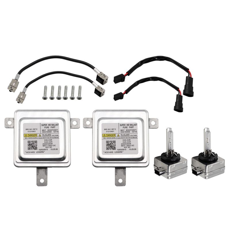2x For Audi VW Xenon Ballast & Bulb HID Light Control Unit Module 8K0941597E_voghion.com
