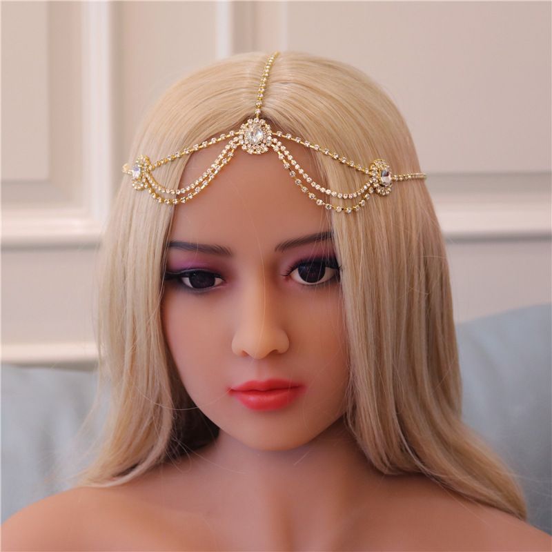 New rhinestone hair temperament forehead simple multi-layer ethnic style Forehead chain_voghion.com