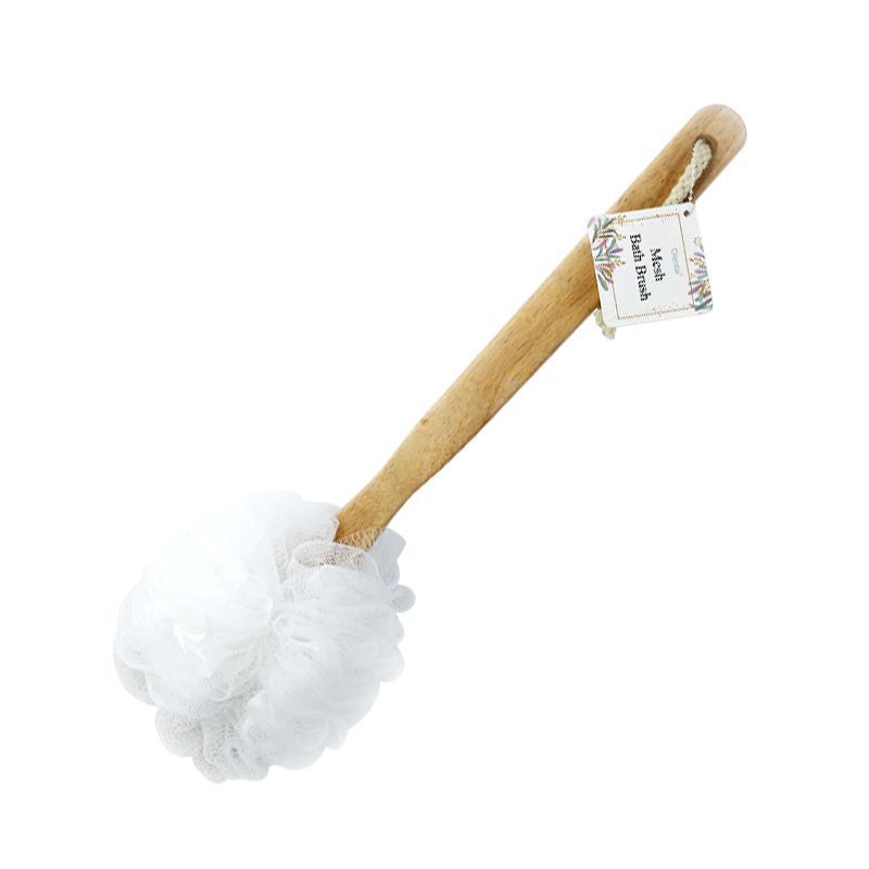 Bathing Artifact Back Scrubber Soft Bristle Japanese Style High-end Long Handle Shower Bath Flower Ball Sponge Brush_voghion.com
