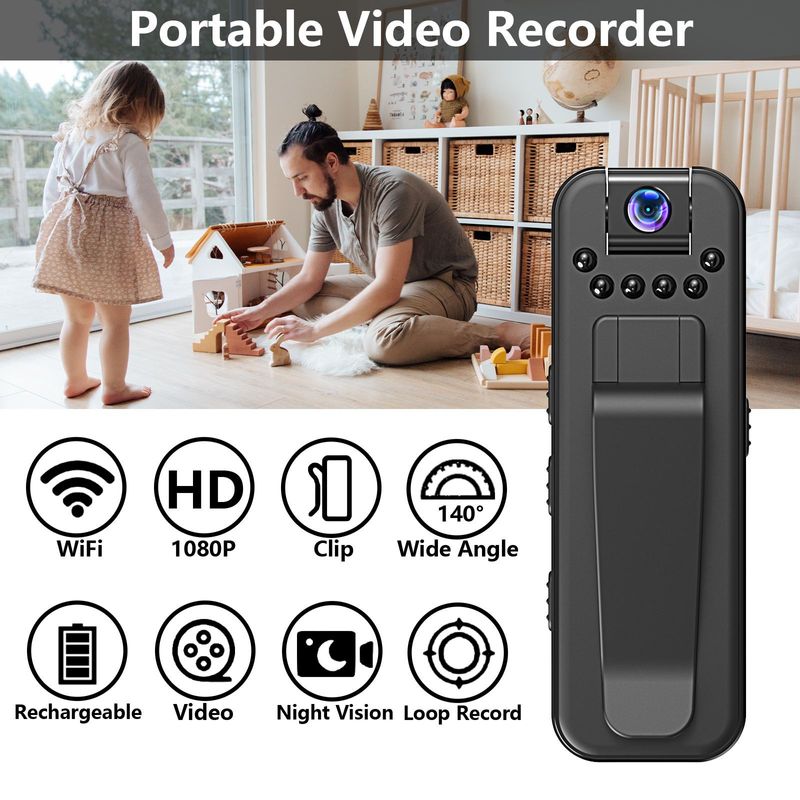 L7 WiFi Pocket Camera – Ultra-Compact Action Cam For Meetings, Sports & Daily Vlogging. Wireless WiFi Transfer, Easy To Carry_voghion.com