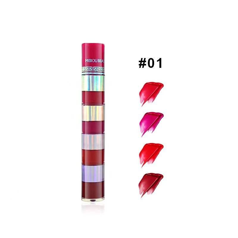  Four sections small branch mini waterproof non-fading non-stick cup four colors lasting matte mist lip gloss lip glaze_voghion.com