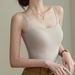 Vest Spring Summer Women Plus Size Inner Camisole Bra Integrated Fixed Chest Pad Base Shirt Slimming Beautiful Back_voghion.com