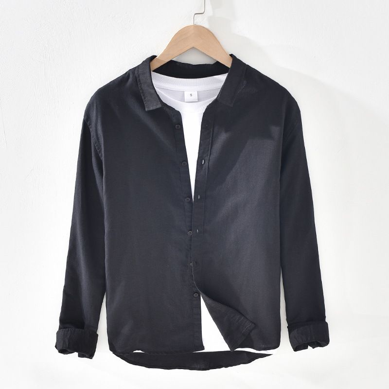 T-shirt d'été à manches courtes en lin pour hommes, haut en coton et lin de style chinois, vêtements_voghion.com