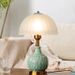 European Style Table Pastoral Ceramic Glass LED Study Desk Smart Lighting Bedroom Decorative Bedside Lamp_voghion.com