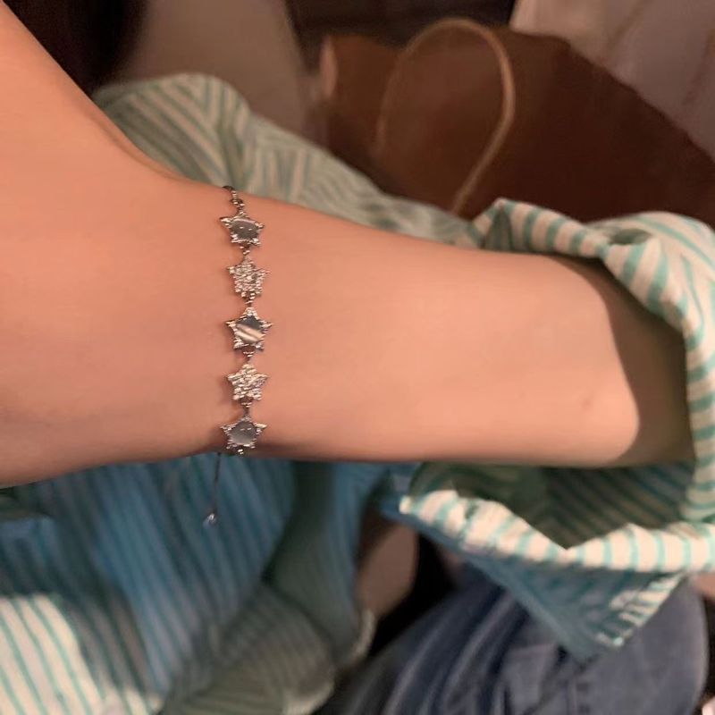 Super Beautiful ~ Bracciale Ins con pietra occhio di gatto per donna, design di nicchia leggero e lussuoso, squisita sensazione di alta qualità, migliore amica_voghion.com