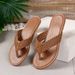 New Casual Braided Solid Color Slip-on Slippers For Women_voghion.com