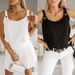Women's 2023 New Summer New Solid Color Loose Strappy Top_voghion.com