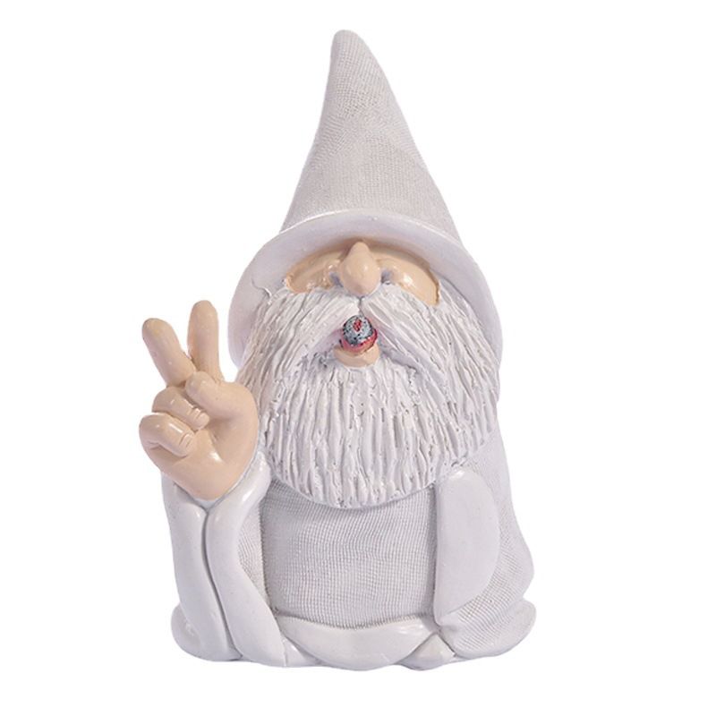Old Man Vertical Middle Finger Creative Resin Craft Dwarf Statue Garden Decoration_voghion.com