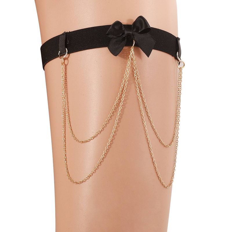 Anneau de jambe sexy de mode de boîte de nuit chaîne de nœud élastique frange chaîne de jambe bracelet de cheville femme_voghion.com