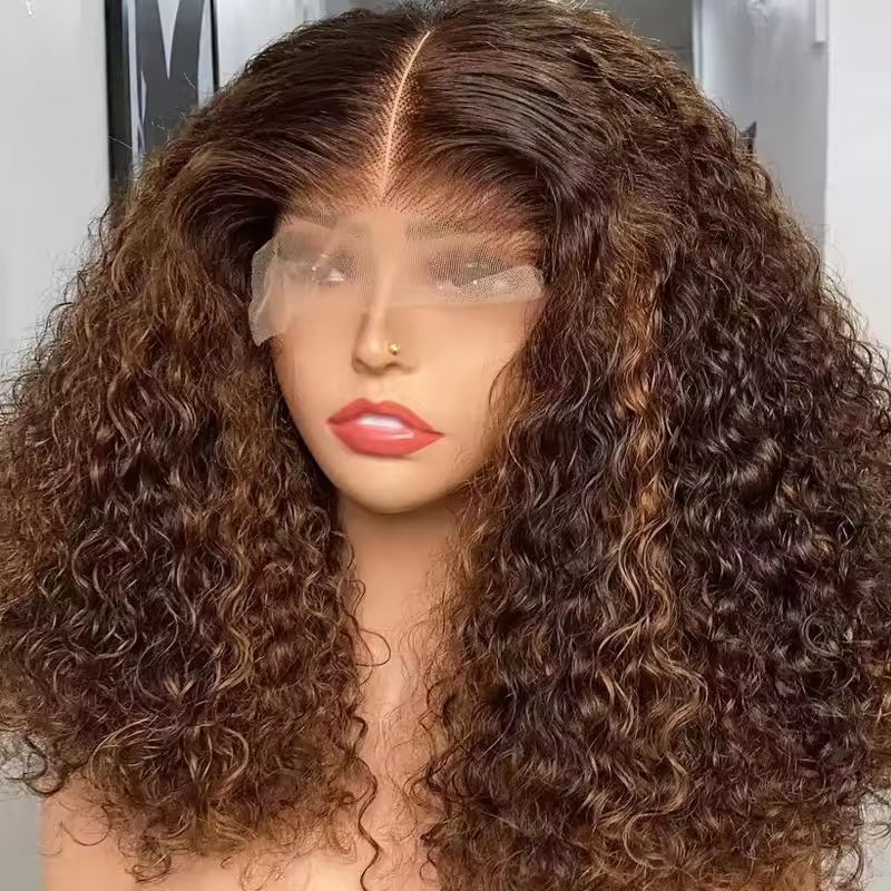 Evidenția peruci blonde din dantelă păr uman cu densitate 210% păr virgin brazilian Peruci din dantelă ondulată fără lipici pentru femei _voghion.com
