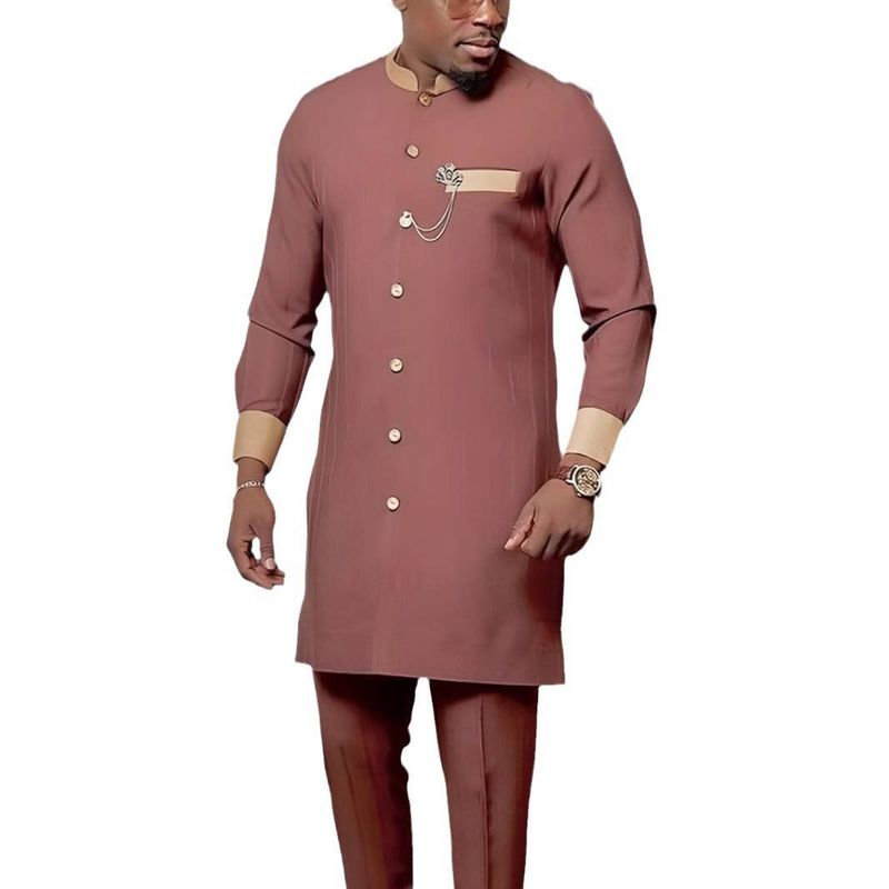 Herrenbekleidung Herrenmode Frühling und Herbst Langarmanzug_voghion.com
