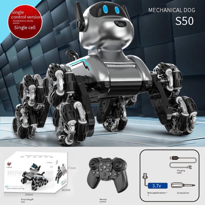 Okosjátékok Mechanikus kutya Nyolckerekű kaszkadőr intelligens távirányítós játék Gyermek mászó deformáció elektromos mesterséges intelligencia robotkutya_voghion.com