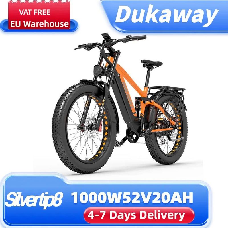 Dukawey Silvertip8 1000W 26”-os elektromos hegyikerékpár 52V 20Ah akkumulátorral_voghion.com