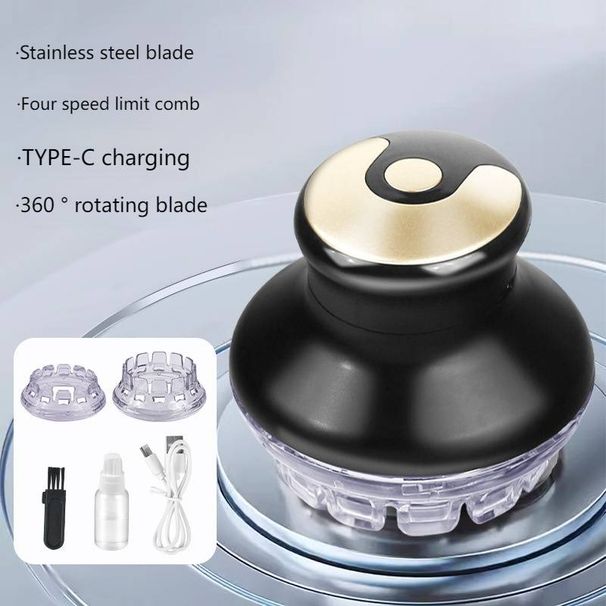 Erkekler İçin UFO Elektrikli Saç Kesme Makinesi - LCD Ekranlı ve 360° Dönebilen Bıçaklı Kablosuz ve Şarj Edilebilir (Kendin Yap Saç Kesimi ve Bakım İçin Bonus Kit Dahil)_voghion.com