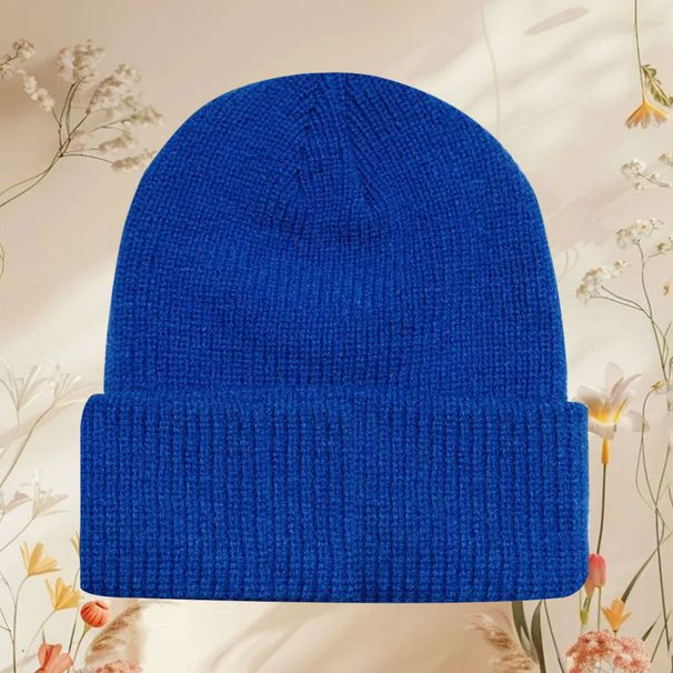 Thick Knitted Custom Embroidery Wool Unisex Trendy Melon Warm Autumn Winter Couple Cold Hat Men_voghion.com