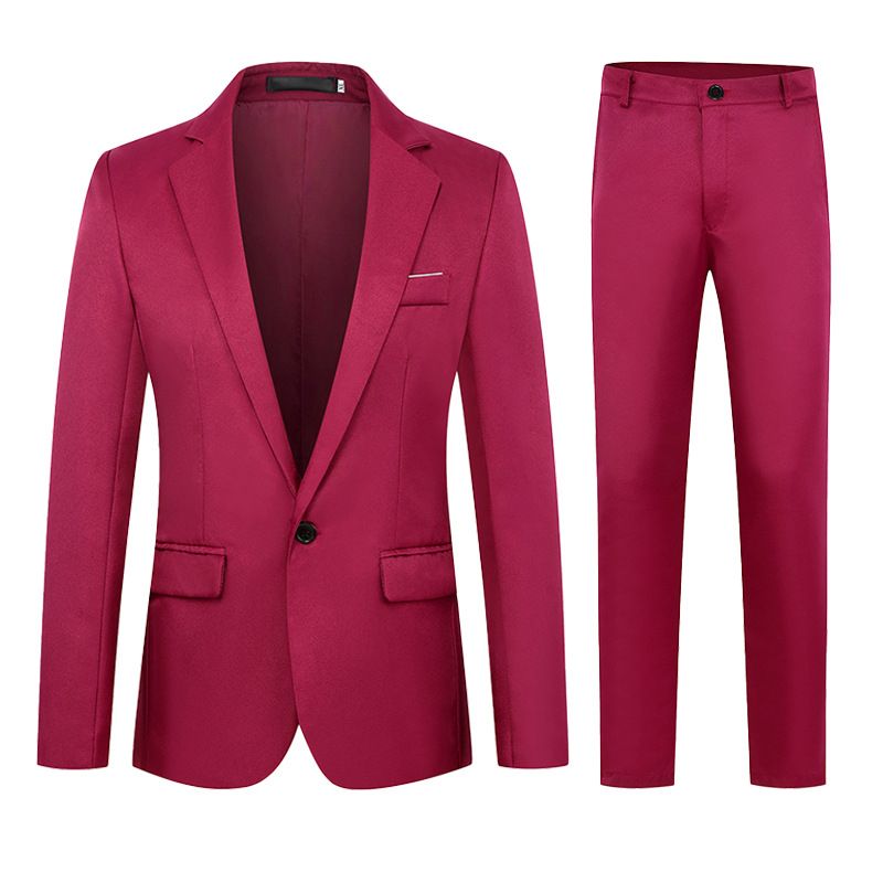 Vêtements pour hommes, commerce extérieur, vente en gros au comptant, costumes slim pour hommes, costumes un bouton, pantalons, revers crantés_voghion.com