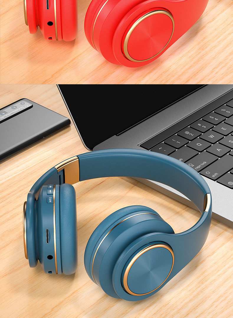 Bluetooth Headset Wireless 9D Surround Sound Effect Big Speaker High Volume All Mobile Phones Universal Folding Carrying_voghion.com