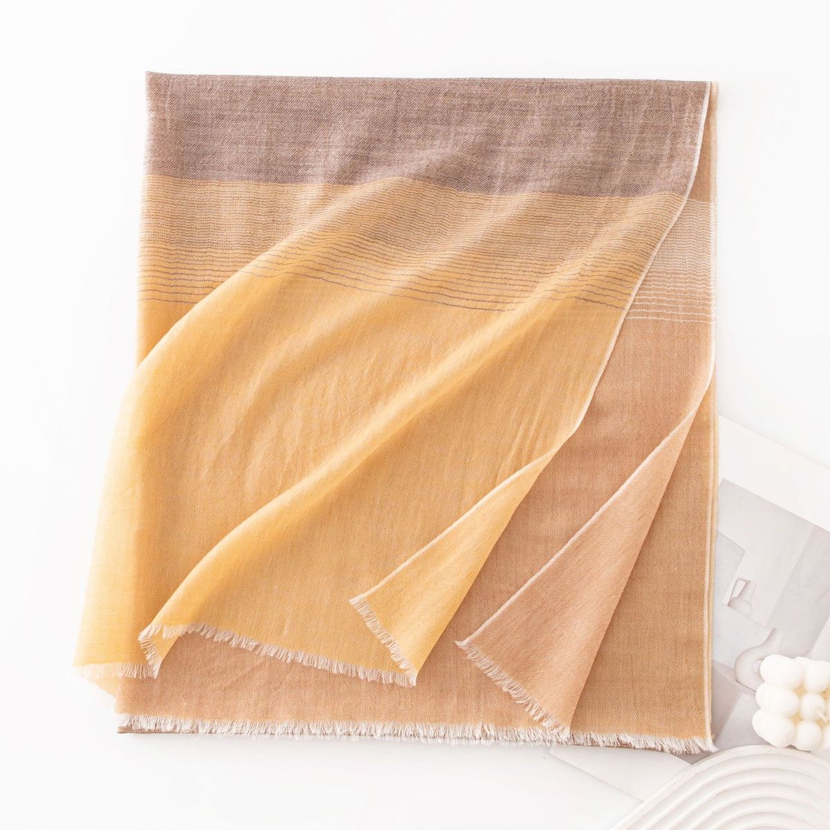 Sciarpa in lana 100% con sfumatura delicata, 25 nuovi scialli sottili con aria condizionata, regalo estivo per la mamma_voghion.com