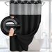 Home Furniture Hot Selling Hook Free Shower Curtain Set Double Layer (with Lining) Removable White Waffle Shower Curtain_voghion.com