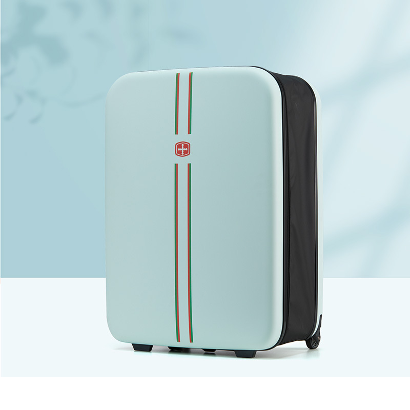 Unisex-Klappkoffer Trolley Leichter tragbarer Koffer Einfarbig Weiblicher Passwort-Boarding-Koffer_voghion.com