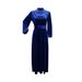 Women's Clothing Abaya Robe Velvet Zipper Green Water Drop Diamond Dress_voghion.com