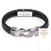 Bracciale da uomo in pelle con incisione "Ti amo per sempre", bracciale magnetico a doppio strato in acciaio inossidabile_voghion.com