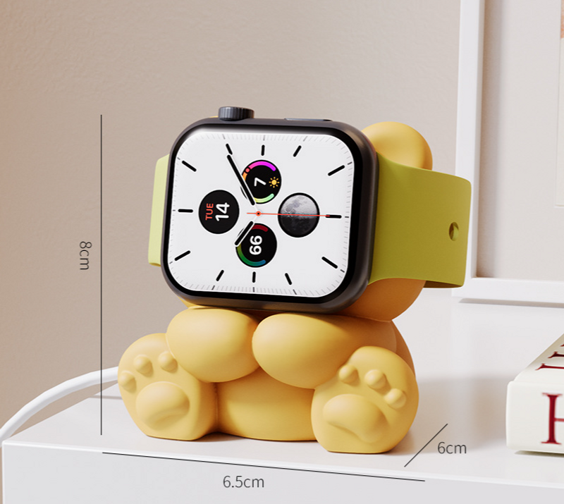 Design drăguț ursuleț de desene animate ceas bază de încărcare ceas inteligent suport desktop mici ornamente decor de masă_voghion.com