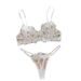 French Lace Fresh Floral Embroidery Push-up Bra Sexy Sheer Temptation Pure Desire Lingerie Set For Women_voghion.com