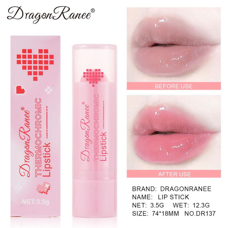 Rossetto termosensibile rosa cangiante per donna - Balsamo labbra idratante, a lunga tenuta e nutriente con effetto lucidalabbra solido_voghion.com