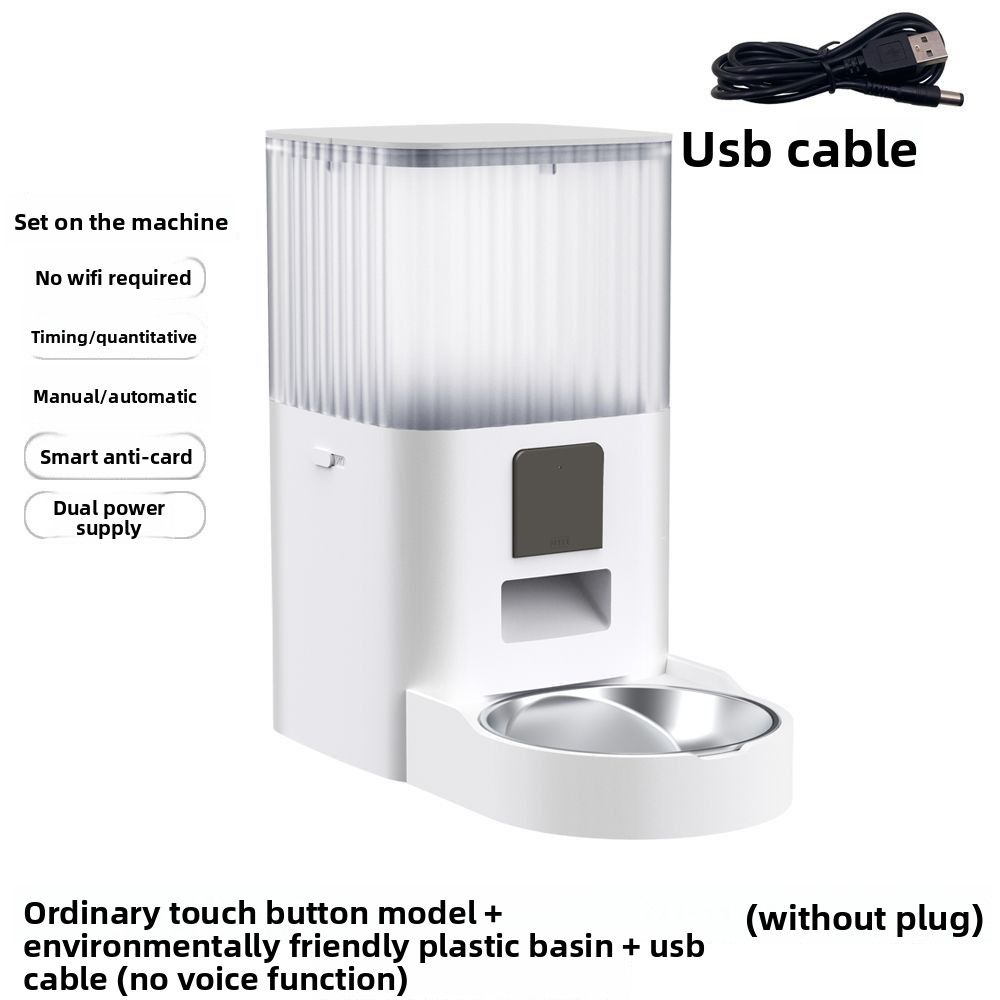 Intelligenter WLAN-Futterautomat mit Timer, Portionskontrolle, Doppelnäpfen und visueller Überwachung für Katzen und Hunde_voghion.com