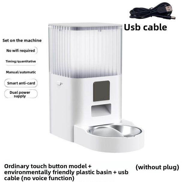 Intelligenter WLAN-Futterautomat mit Timer, Portionskontrolle, Doppelnäpfen und visueller Überwachung für Katzen und Hunde_voghion.com