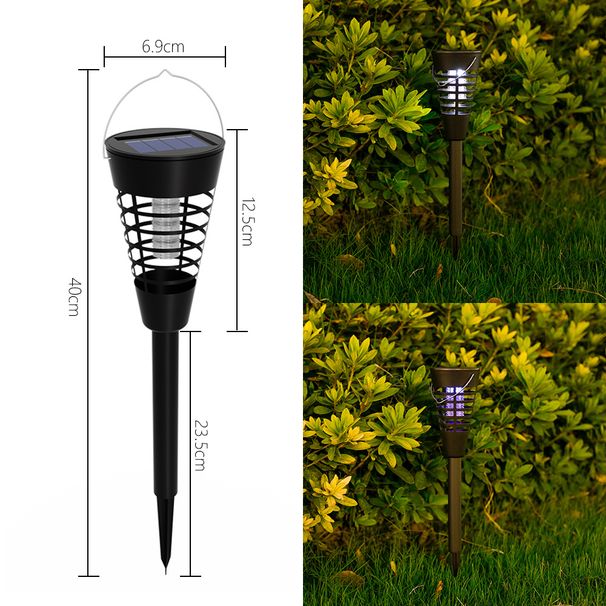 Lâmpada solar mata-mosquitos - Mata-insetos à prova d'água para áreas externas, jardim, pátio e quintal - Armadilha de insetos com luz UV para casa e acampamento_voghion.com