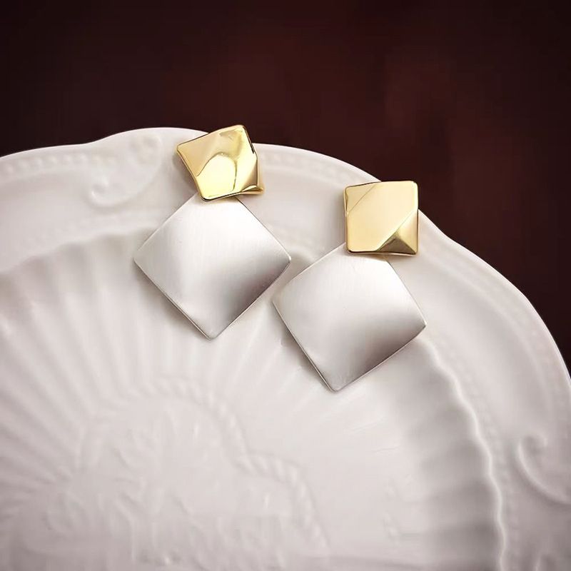 Orecchini a rombo da donna, orecchini di alta qualità, orecchini di nicchia, orecchini squisiti, gioielli alla moda e temperamento_voghion.com