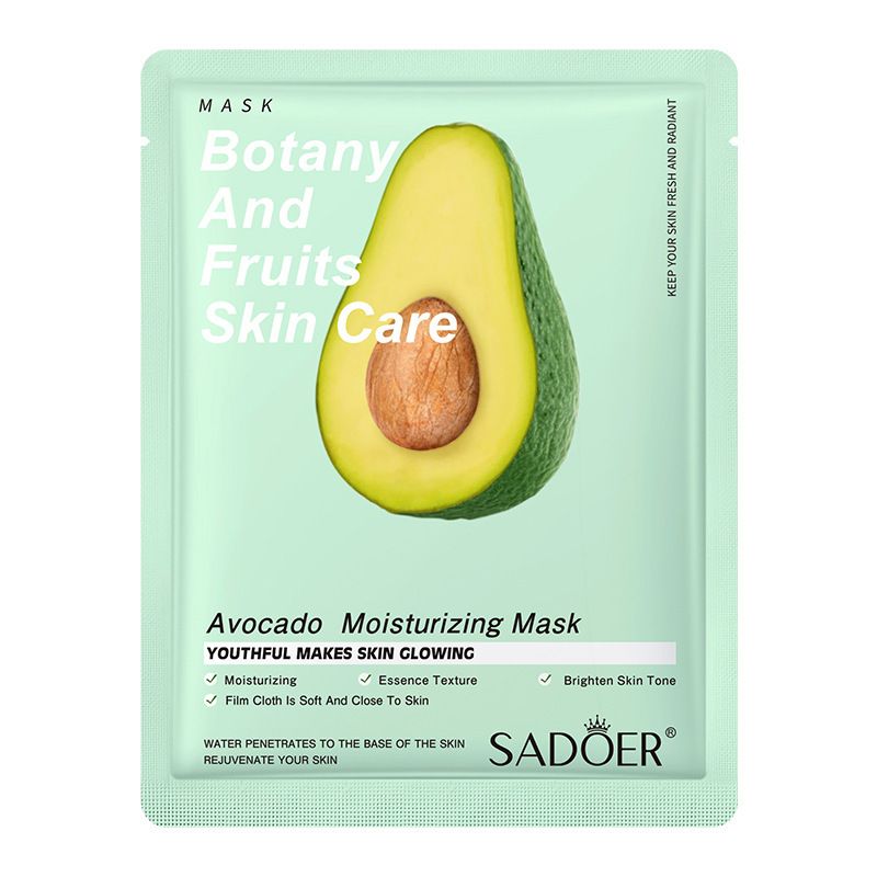 Confezione completa di maschere SADOER Plant Fruit Mask Sheet in inglese, streaming live di prodotti per la cura della pelle_voghion.com