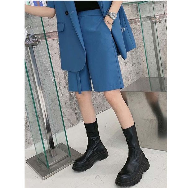 Summer Fashion For Women 2025 New Ins Thin Street Style Short Sleeve Blazer + Casual Shorts Two-Piece Set Trendy_voghion.com