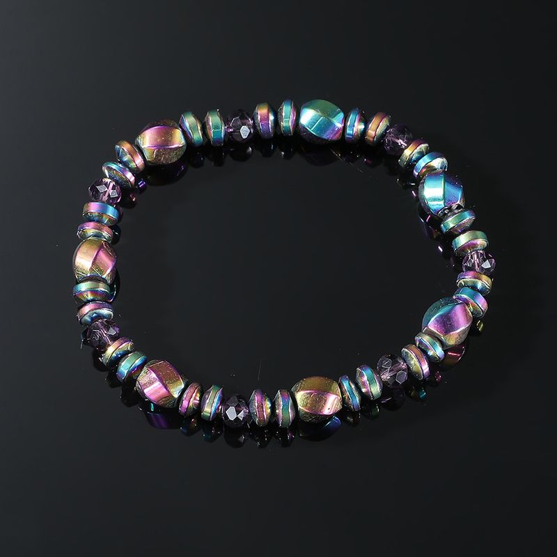 Colorful Black Magnet Bracelet Hip Hop Style New Braided Bracelet Jewelry_voghion.com