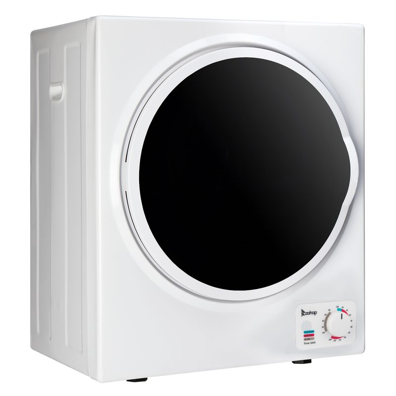 GYJ25-78 2,5 kg kompakter tragbarer Haushaltswäschetrockner 1,6 Kubikfuß mit Edelstahltrommel Schwarz und Weiß 220 V ~ 240 V mechanische Steuerung_voghion.com