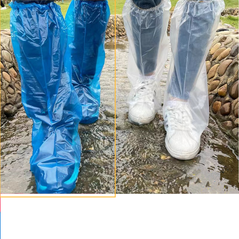 5pairs rain shoe cover waterproof raincoat adult foot bath cover rainy days outdoor wear rain boots non-slip thickened catch the sea_voghion.com