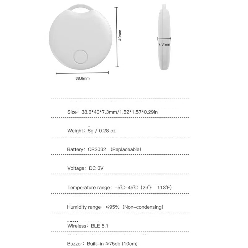 Findmy Global Positioning Finder MFI Certified Tracker for Children, Seniors, wallets, Pets Tracking Anti-loss device_voghion.com
