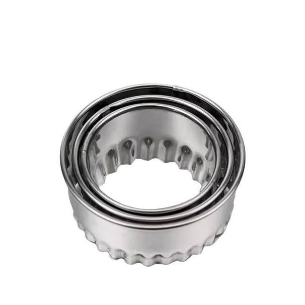 Dumpling wrapper mold press three-piece set a set of flower-shaped round wonton wrapper kitchen stainless steel dumpling wrapper_voghion.com