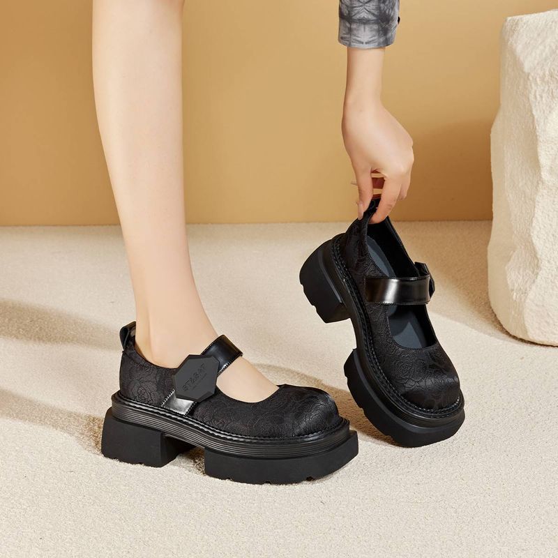 Mocasini cu platformă pentru femei, pentru primăvară și vară, cu croială joasă, respirabili și ușori, pantofi de uniformă JK._voghion.com