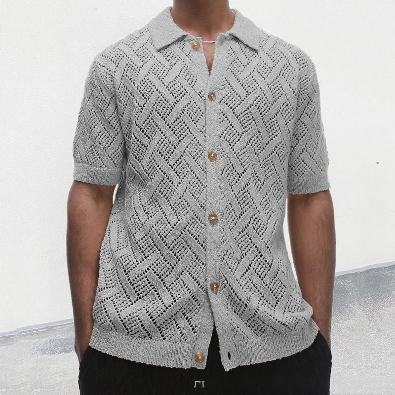 Men's Clothing Men's Sweater Jacket Autumn And Winter New Knitted Sweater Men's V Neck Long Sleeved Slim Cardigan_voghion.com