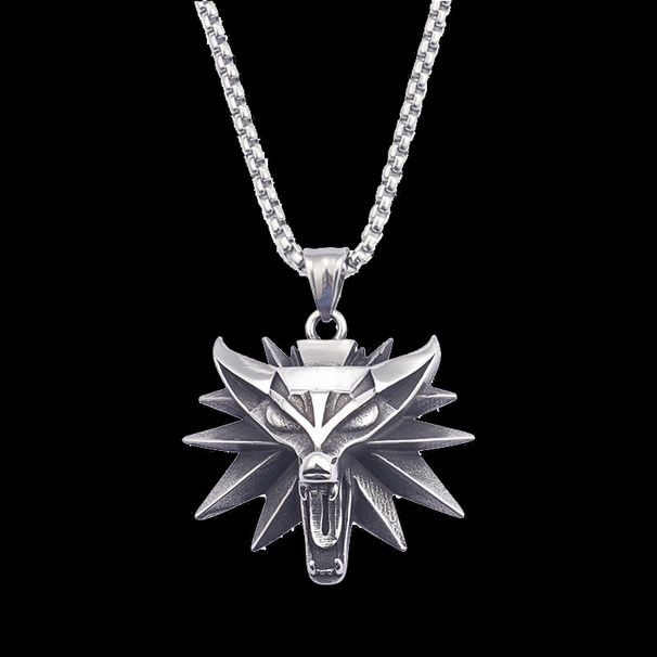 Collana retrò hip hop ispirata a The Witcher 3, originale Cdreaming - Gioielli da gioco The Wild Hunt, design unico fatto a mano KP59809K_voghion.com