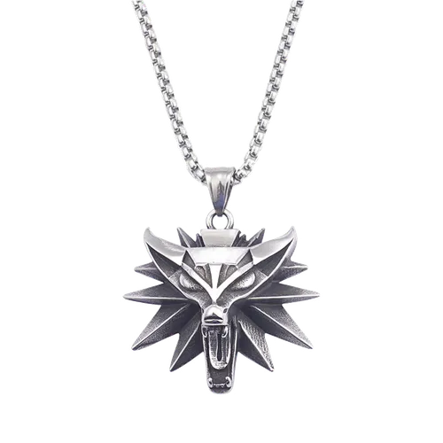 Cdreaming Original Witcher 3 Inspired Hip Hop Retro Necklace - The Wild Hunt Gamer Jewelry Unique Handmade Design KP59809K_voghion.com
