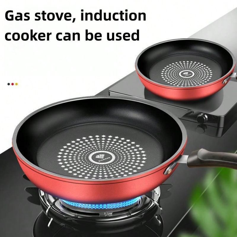 24cm Cast Iron Non Stick Frying Pan, Easy Clean Reduced Smoke Skillet, No Burn Food Release, Heavy Gauge Base Fast Even Heat, Gas And Induction Hob_voghion.com